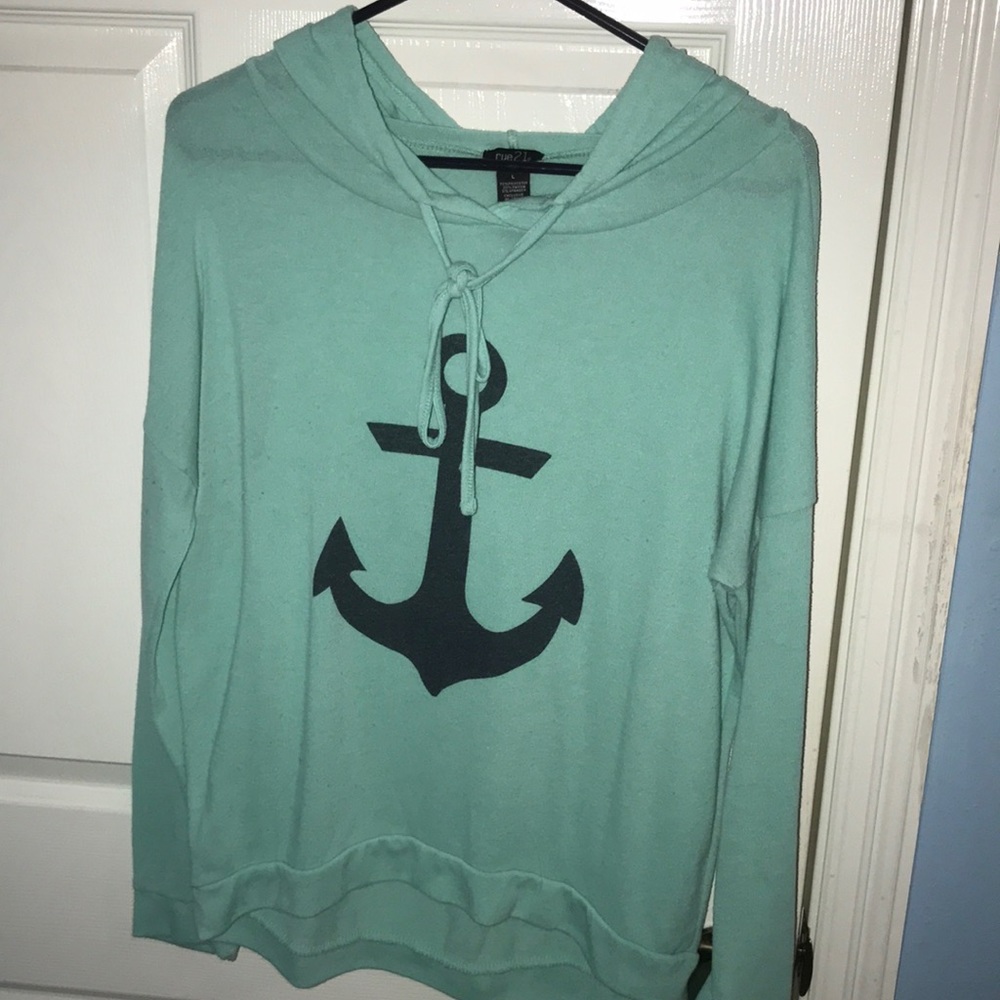 Mint Anchor Hoodie